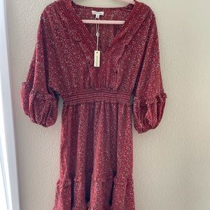 Max studio size large V-Neck Empire Waist Dress